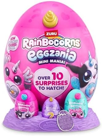 Rainbocorns Eggzania Mini Mania Panda Plush Surprise Unboxing with Animal Soft Toy, Idea for Girls with Imaginary Play by ZURU - Image 4