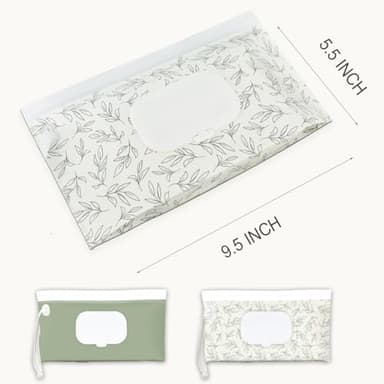 Baby wipes dispenser，portable baby wipes holder for outdoor, Refillable baby wipes container, on the go wet wipe pouch for travel, resuable wipes dispenser for hiking (sage) - Image 4