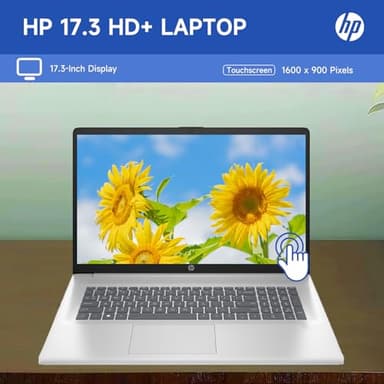 HP 17.3" Touchscreen Laptop, 8-Cores Intel Core i3-N305, 8GB RAM, 128GB eMMC + 512GB SSD, Numeric Keypad, Webcam, HDMI, Wi-Fi 6, Windows 11 Home, Silver - Image 7