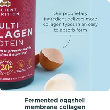 Ancient Nutrition Collagen Peptides Powder, Multi Collagen Protein, Women & Men, Vitamin C, Probiotics, Hydrolyzed Collagen, Supports Skin, Joints, Gut Health, Unflavored, 40 Servings - Image 7