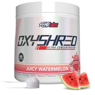 EHP Labs OxyShred Pre Workout Powder - Preworkout Powder with L Glutamine & Acetyl L Carnitine, Energy Boost Drink - Juicy Watermelon, 60 Servings - Image 1