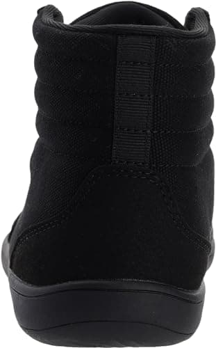 WHITIN Men's Wide High Top Minimalist Barefoot Shoes Casual Canvas Sneakers Zero Drop Sole Size 11 Boots Fitness Fashion Walking All Black 45 - Image 4