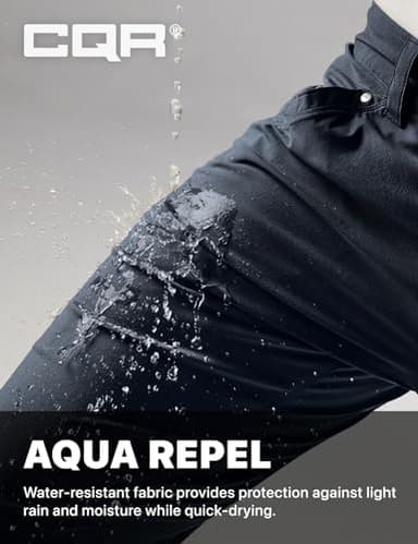 CQR Men's Vent Stretch Pants, Quick Dry Lightweight Casual Cargo Pants, Water Resistant Straight-Fit Utility Work Pants, Sedona Urban Pants Operator Navy, 34W x 32L - Image 6