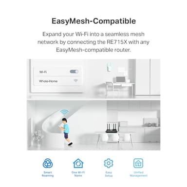 TP-Link AX3000 WiFi 6 Range Extender | PCMag Editor's Choice | Dual-Band Wireless Repeater w/Ethernet Port | Up to 2400 Sq. Ft., 64 Devices | Internet Signal Booster | APP Setup | EasyMesh (RE715X) - Image 4