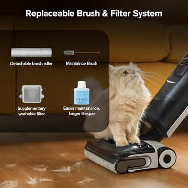 roborock F25 ALT Vacuum Mop, Wet Dry Vacuum Cleaner, Cordless Hard Floor Cleaner Machine with AI Assistant Wheels, 180° Lie-Flat, 194°F Hot Air Flash Drying & Hot Water Self Cleaning Electric Mop - Image 9