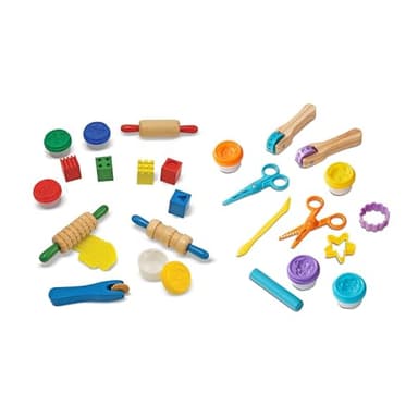 Melissa & Doug Clay Play Activity Set - with Sculpting Tools and 8 Tubs of Modeling Dough - Image 3