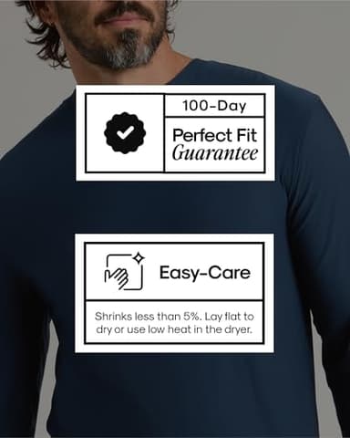 True Classic Workout Shirts for Men – Mens Shirts & Muscle Shirt for Men, Gym Shirt, Mens Tank Top and Athletic Base Layer, Workout Tee Long Sleeve, Pack of 1, Navy, S - Image 6