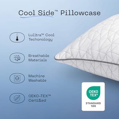 Coop Home Goods Cool Side Pillowcase, King Size Cooling Pillow Case for Hot Sleepers, Two-Sided Pillow Covers, Cozy Side & Cool Side, Ultra Soft Lulltra Cool Technology - Image 3