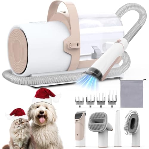 Dog Grooming Vacuum, Pet Grooming Kit with Dog Clippers, 2.5L Dust Cup 11000Pa Dogs Vacuum for Shedding Grooming, 5 Grooming Tools Home Cleaning in 1, Low Noise Pet Grooming Vacuum for Dogs, PG50 - Image 1