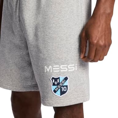 Messi Mens Fleece Shorts, Heather Grey, XXL - Image 5