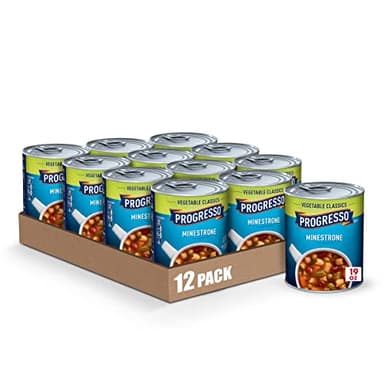 Progresso Minestrone Soup, Vegetable Classics Canned Soup, 19 oz (Pack of 12) - Image 1