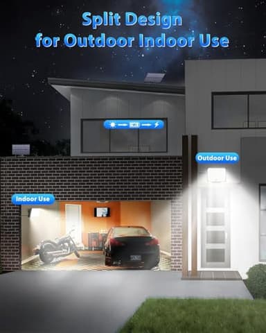 Gusicil Solar Lights for Outside, 172LED 3Modes Split Motion Sensor Outdoor Lights with Remote Control, Solar Lights Outdoor Waterproof IP65, Outdoor Solar Lights for Yard,Patio,Garden,Garage, 2 Pack - Image 2