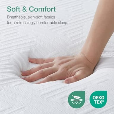 Novilla Queen Mattress,10 Inch Gel Memory Foam Mattress for Suppotive &Pressure Relieving, Medium Firm Feel in a Box,Bliss - Image 4