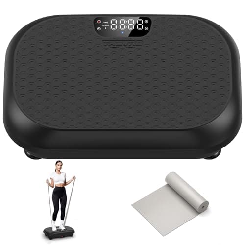 Taevno Vibration Plate Exercise Machine Weight Loss, Full Body Shaker Workout Vibration Plates Lymphatic Drainage, Stand Shake Vibrating Plate for Women Men 450 Lbs Capacity Fitness Platform Black - Image 1