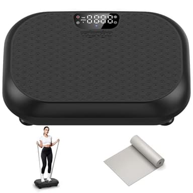 Taevno Vibration Plate Exercise Machine Weight Loss, Full Body Shaker Workout Vibration Plates Lymphatic Drainage, Stand Shake Vibrating Plate for Women Men 450 Lbs Capacity Fitness Platform Black - Image 1