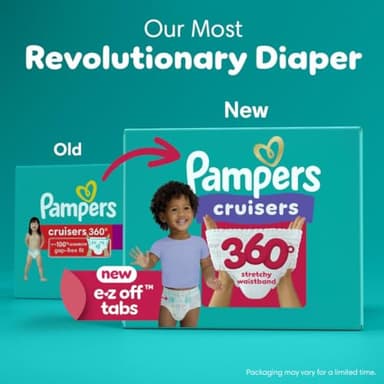 Pampers Cruisers 360 Diapers - Size 3, 26 Count, Pull-On Disposable Baby Diapers, Gap-Free Fit - Image 2