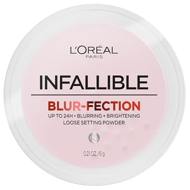 L'Oreal Paris Infallible Blur-fection Longwear Loose Setting Powder, Blurring Face Powder With Up to 24HRs of Wear, Brightening Light Pink, 1 Kit - Image 1