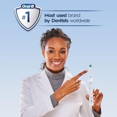 Oral-B Smart 5000 Rechargeable Electric Powered Toothbrush, Black with Travel Case and Bluetooth - Visible Pressure Sensor to Protect Gums - 5 Cleaning Modes - 2 Minute Timer - Image 6