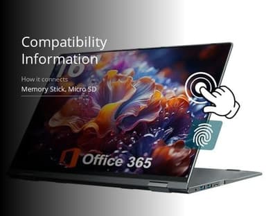 jumper 2 in 1 Laptop, 16 inch Convertible Laptop Computer with IPS FHD 360 Degree Touchscreen, 640GB Storage, 16GB RAM, Fingerprint Reader, Backlit Keyboard, WiFi 6 - Image 3
