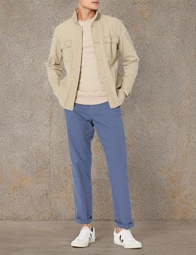 Amazon Essentials Men's Classic-Fit Wrinkle-Resistant Flat-Front Chino Pant (Available in Big & Tall), Indigo, 33W x 30L - Image 9