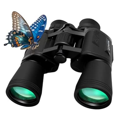Upcheirna 20x50 High Power Binoculars with Focus Adjustment &Lens Protection for Long-Distance Viewing, Low Light Night Vision, Lightweight & Portable HD for Adults, Bird Watching,Hunting (Black) - Image 1