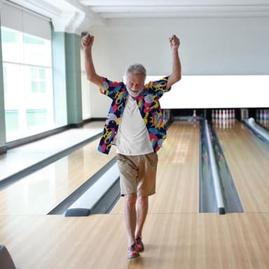KYKU Hawaiian Tee Shirts for Men Casual Button Down Clothes, Bowling Shirt, 5XL - Image 2