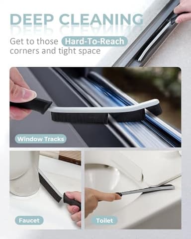 SXhyf Crevice Cleaning Brush - Grout Scrub Brush, House Cleaning Supplies, Gap Cleaning Tools, Home Essentials, Gifts for Women Men, Hard Bristle Crevice Cleaner Brush for Household Use, Bathroom - Image 2