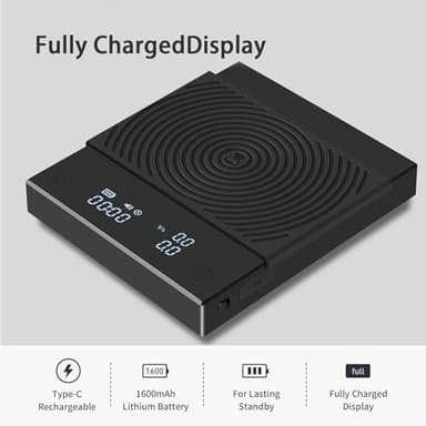 TIMEMORE Coffee Scale Basic 2.0 Electronic Espresso Scale with Water Flow Rate and Timer Function, Free Switching of Ounce/kg Units, Digital Scale for Kitchen/Baking/Cooking, Black - Image 3