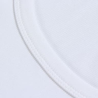 Roselux Women's Summer Scoop Neck Short Sleeve T-Shirts Ribbed Knit Slim Fitted Casual Basic Top White M - Image 2