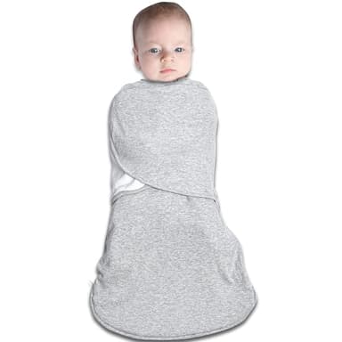 Baby Sleep Sack Swaddle,Swaddles 3-6 Months,3-Way Adjustable Wearable Transition Blanket Boy And Girl,100% Cotton,TOG 1.0(Grey) - Image 1