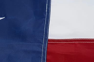 Homissor Texas Flag 5x8 Feet - Embroidered Star Sewn Stripes Outdoor Heavy Duty 210D Oxford Nylon Flags Vivid Color - Canvas Header Brass Grommets and 4 Stitch Hemming USA Flag - Image 3