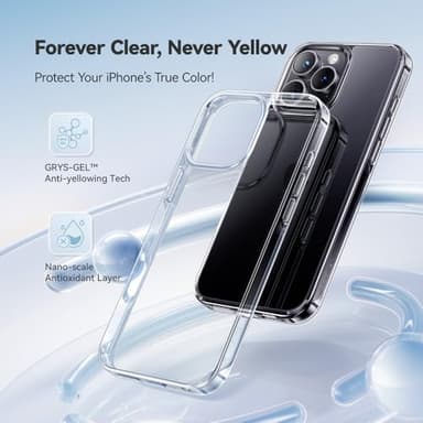CASEKOO for iPhone 16 Pro Max Case Crystal Clear, [Never Yellow Technology] [12FT Military-Grade Protection] Slim Thin Transparent Cover for iPhone 16 ProMax Phone Case 6.9 inch, Clear - Image 2