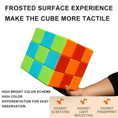 Giant Magic Cube, 18CM Big 3x3 Speed Cube Color-Matching 3D Sensory Puzzle Box Super Large Birthday Christmas Stocking Stuffers Gift for Kids Adults Fidget Toy Brain Teasers Cubing Classroom Speed Toy - Image 5
