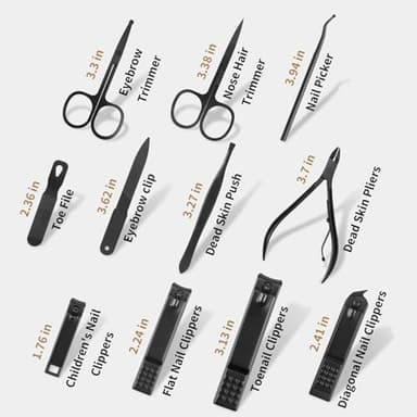MINKINH Manicure Set Professional Nail Clipper Kit-26 Pieces Stainless Steel Manicure Kit,Nail Care Tools with Luxurious Travel Case - Image 5