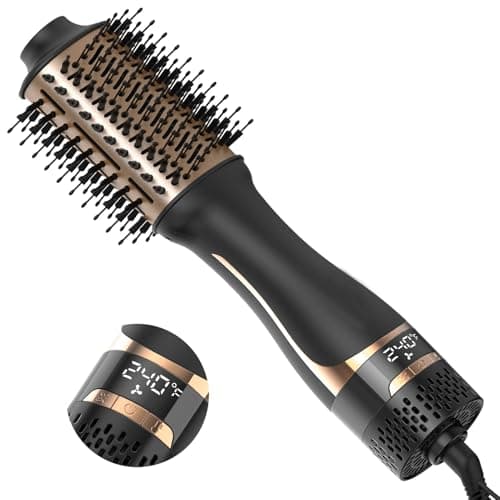 Nicebay Hair Dryer Brush, Blow Dryer Drush,Hot Tools Blow Dryer Brush for Women, One Step Blowout Brush with Display Screen, Oval Ceramic Barrel, Negative Ion - Image 1