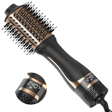 Nicebay Hair Dryer Brush, Blow Dryer Drush,Hot Tools Blow Dryer Brush for Women, One Step Blowout Brush with Display Screen, Oval Ceramic Barrel, Negative Ion - Image 1