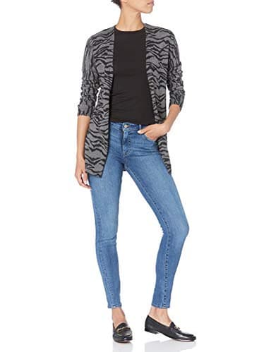 Amazon Essentials Women's Lightweight Open-Front Cardigan Sweater (Available in Plus Size), Charcoal Tiger Print, XX-Large - Image 4