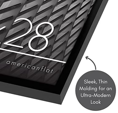 Americanflat 22x28 Poster Frame with Polished Plexiglass - Streamline Collection - Thin Border Picture Frame for Wall Display - Hanging Hardware Included - Black - Image 7