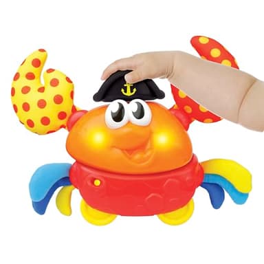 winfun: Shakin 'N Wobble Crab - Lights & Sounds Motion Toy, Button Activated Sideways Crab Walk, Flashing Lights, Sensory Toy, Baby Toddler Ages 9mo+ - Image 3