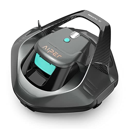 (Renewed) AIPER Cordless Robotic Pool Cleaner with Retrieval Hook, Pool Vacuum Lasts 90 Mins, LED Indicator, Self-Parking, Ideal for Above-Ground Flat Pool up to 860 sq.ft,Grey - Image 1