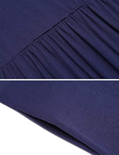 Kancystore Plus Size Dresses for Curvy Women Summer Casual Loose Swimsuit Cover Up Dress 4X Navy Blue - Image 4