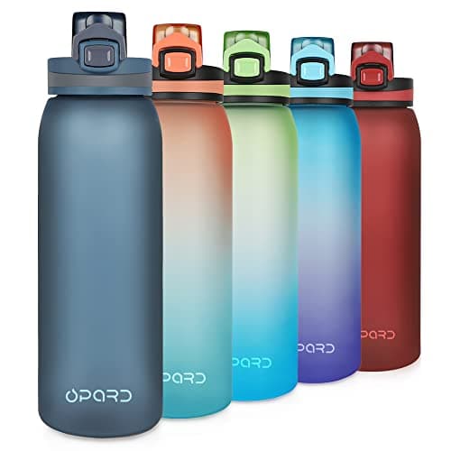 Opard 30oz Sports Water Bottle with Leak Proof Flip Top Lid BPA Free Tritan Reusable Plastic for Gym and Outdoor - Image 1