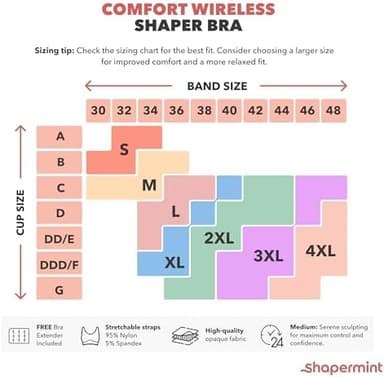 SHAPERMINT Wireless Bras for Women No Underwire – Small to Plus Size Bralettes with Support and Natural Lift - Image 5