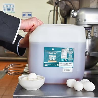 BLUE GREEN ORGANICS, Agave syrup, Agave, Gluten Free, Organic, Sweetener, cakes, coffees, pancakes or any baked good, For restaurants, Sugar substitute Raw, 44 lb, 4 gallon - Image 5
