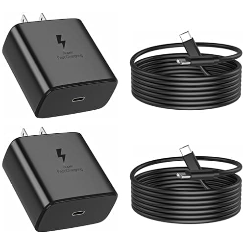 2025 New Super Fast Charger USB C, 2Pack 45W Type-C Android Phone Charger Fast Charging Cord Compatible with Samsung Galaxy S25 ultra/S25+/S25/S24 Ultra/S24/S23 Ultra/S23+/S23/S22 Ultra/S22+/S20 Ultra - Image 1