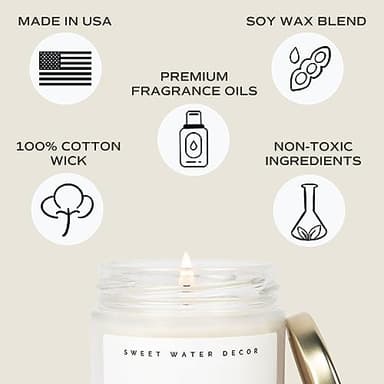 Sweet Water Decor Relax Girl, Peppermint, Cedar, Clove, and Eucalyptus Scented Soy Wax Candle for Home | 9oz Clear Jar, 40 Hour Burn Time, Non Toxic, Made in The USA - Image 7