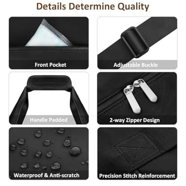 Expandable Travel Duffle Bag, Waterproof Weekender Overnight Bags for Women Men Hospital Bag for Women Labor Delivery Carry on Bag with Toiletry Bag for Travel Gym Airplanes(Black, Large) - Image 4