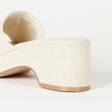 The Drop Women's Bertina Platform Slide, Linen, 7.5 Cream - Image 3