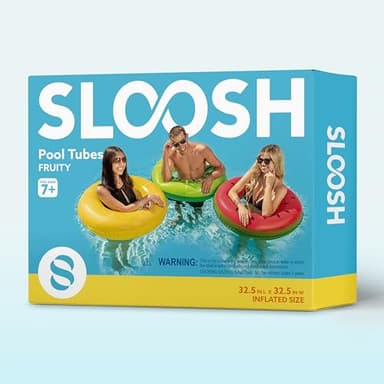 JOYIN Inflatable Swim Tube Raft (3 pack) with Summer Fruits Painting, Pool Toys for Swimming Pool Party Decorations - Image 7