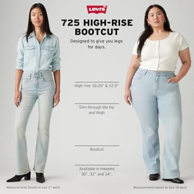 Levi's Women's 725 High Rise Bootcut Jeans (Also Available in Plus), Total Freedom, 33 Regular - Image 4